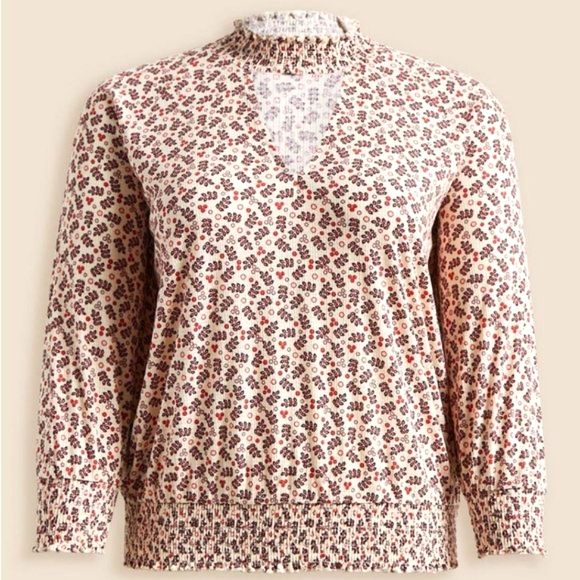 ❤️NWT VINTAGE TORRID CHOKER BLOUSE - GARDEN PRINT - SMOCKED - PLUS SIZE - Picture 7 of 10